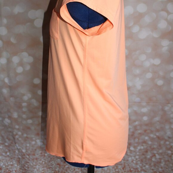 Women's Jofit Women's Orange Short Sleeve V-Neck Golf Top W/Pocket Size Small - Picture 4 of 9